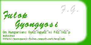 fulop gyongyosi business card